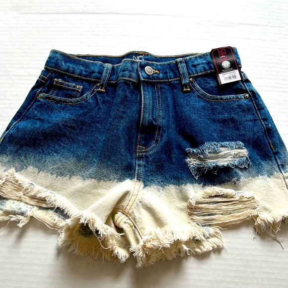 NWT NOBO bleached distressed high-rise mom fit denim  summer shorts size 5 - Picture 1 of 7